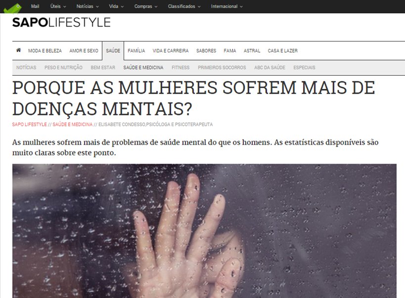 Porque as mulheres sofrem mais de doenças mentais